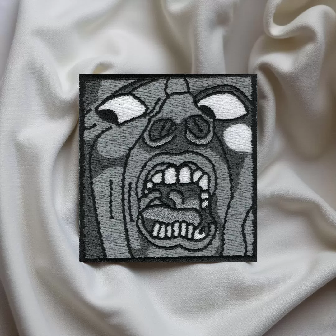 King Crimson "In the Court of the Crimson King" Scream Face Patch – Iron-On - Image 2