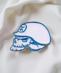 Biker Skull Helmet Logo Patch – Iron-On