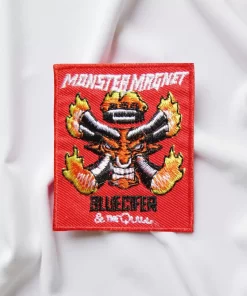 Monster Magnet Blue Café Flame Demon Patch Iron-On - Image 2