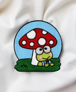 Keroppi Mushroom Chill Patch Iron-On
