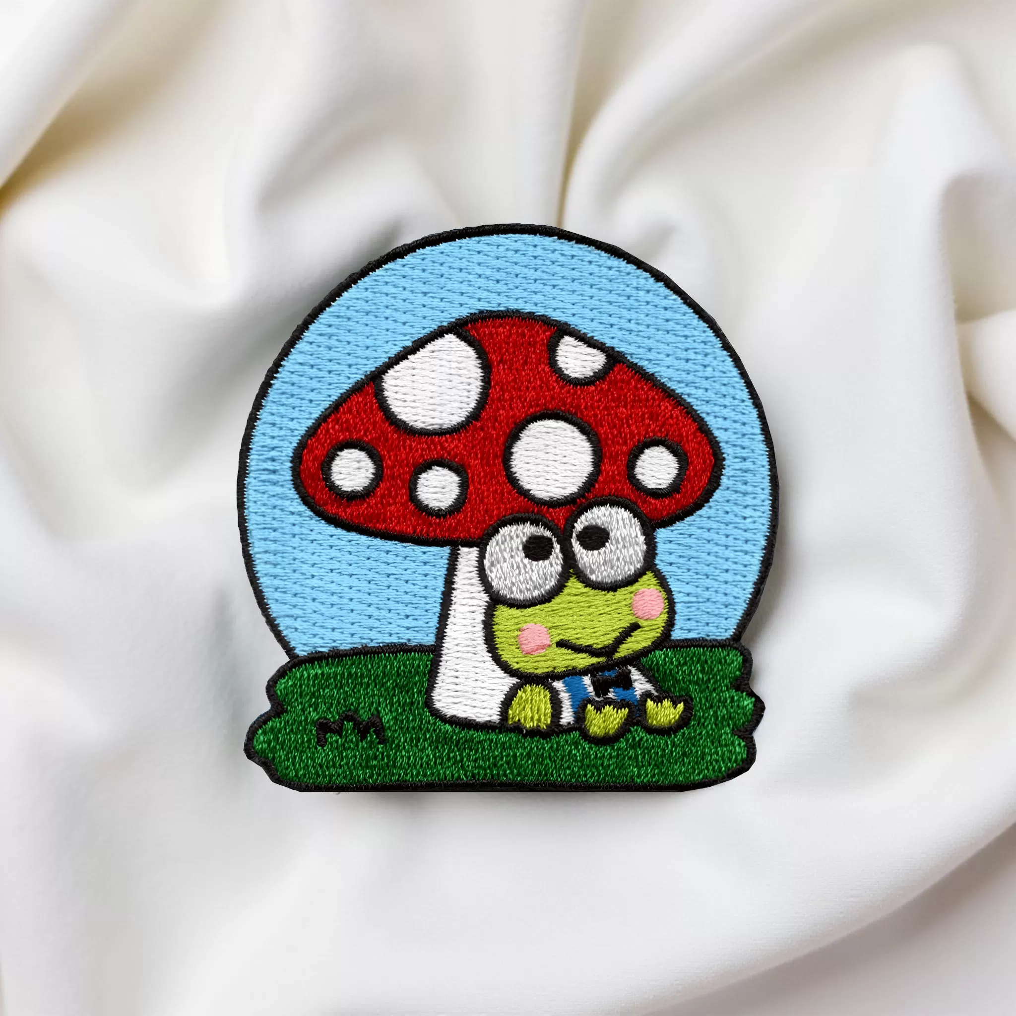 Keroppi Mushroom Chill Patch Iron-On