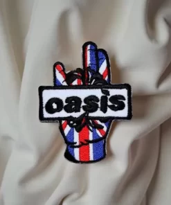Oasis Union Jack Peace Sign Patch Iron-On