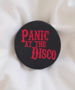 Panic! At The Disco Round Patch (Red on Black) – Iron-On - Image 2