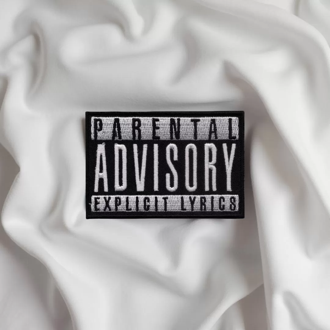 Parental Advisory Explicit Lyrics Patch – Iron-On - Image 2