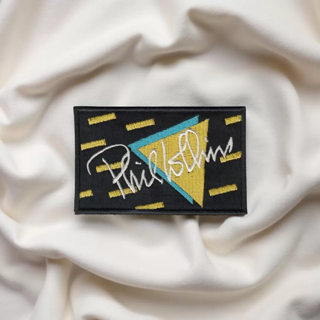 Phil Collins Retro Triangle Patch – Iron-On - Image 2
