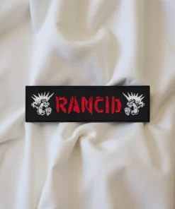 Alternative view of Rancid Punk Logo Patch with Mohawk Skulls – Iron-On