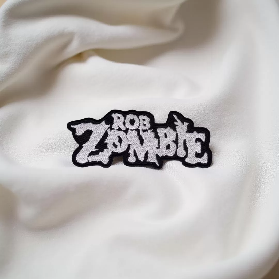 Rob Zombie Gray Horror Logo Patch – Iron-On - Image 2