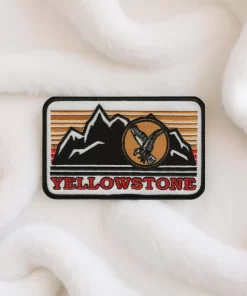 Yellowstone National Park Mountains & Eagle Patch (Iron-On) - Image 2