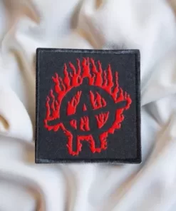 Anarchy Symbol in Flames Patch – Iron-On
