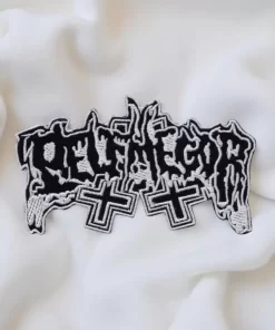Belphegor Logo Patch White Border – Iron-On