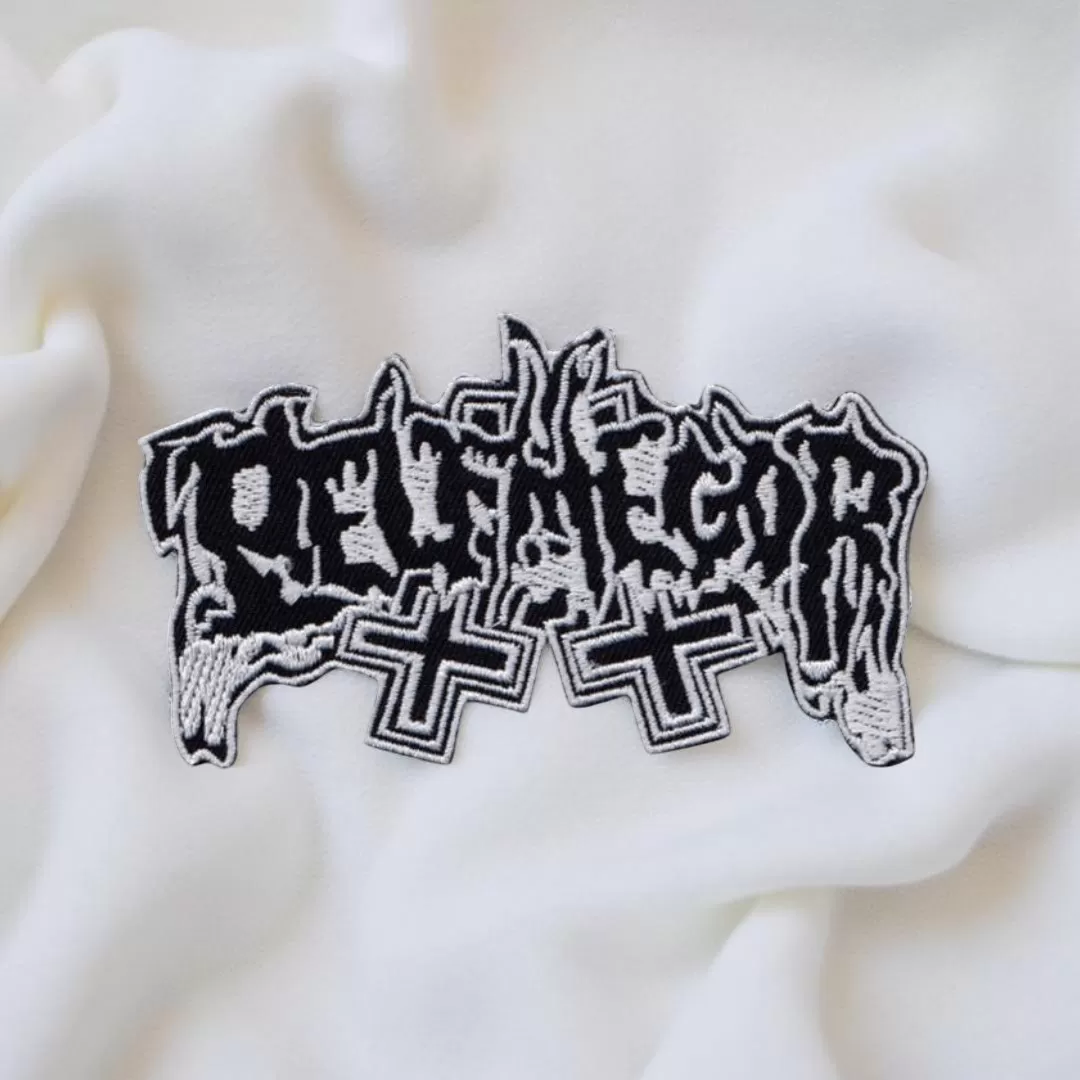 Belphegor Logo Patch White Border – Iron-On