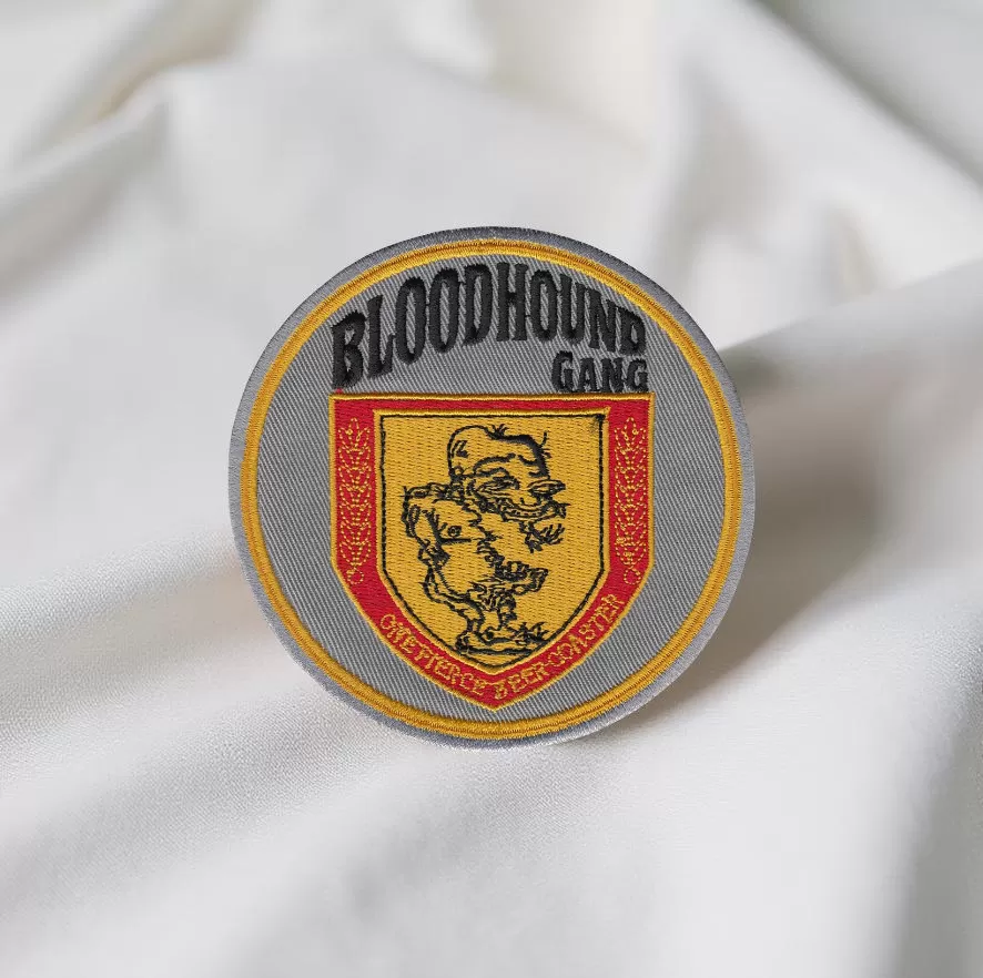 Bloodhound Gang Crest Patch – “Über-Coaster” Emblem Design