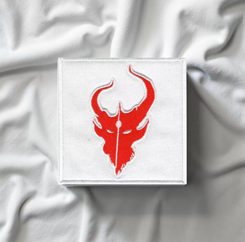 Demon Hunter – Red Demon Skull Logo Patch – Iron-On
