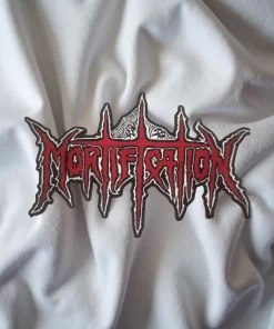 Mortification Webbed Red Logo Patch – Iron-On