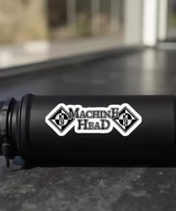 2pcs Machine Head-Inspired Logo with Twin Diamond Emblems – 4 Inch Heavy Metal Vinyl Stickers - Image 3