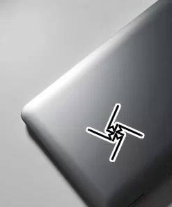 2pcs Marilyn Manson-Inspired Logo Sticker – Bold Abstract Symbol Vinyl Decals, 4 Inch - Image 4