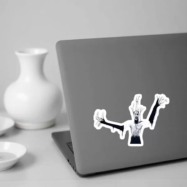 2pcs Marilyn Manson-Inspired Tree Arms Sticker β Dark Aesthetic Gothic Vinyl Decals, 4 Inch - Image 4