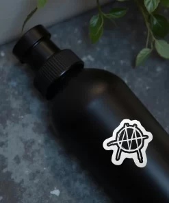 2pcs Ministry-Inspired Anarchy Logo Sticker β Industrial Metal Vinyl Decals, 4 Inch - Image 3