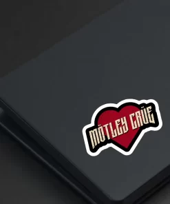 Mötley Crüe Heart Logo Sticker Pack (2pcs) – 4 Inch Waterproof Rock Band Decals - Image 3