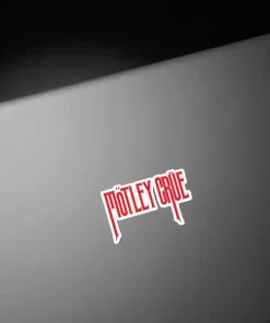 2pcs Mötley Crüe-Inspired Red Logo Sticker – Glam Metal Rock Band Vinyl Decals, 4 Inch - Image 4