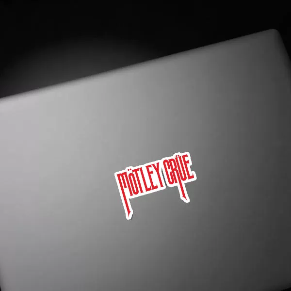 2pcs Mötley Crüe-Inspired Red Logo Sticker – Glam Metal Rock Band Vinyl Decals, 4 Inch - Image 4