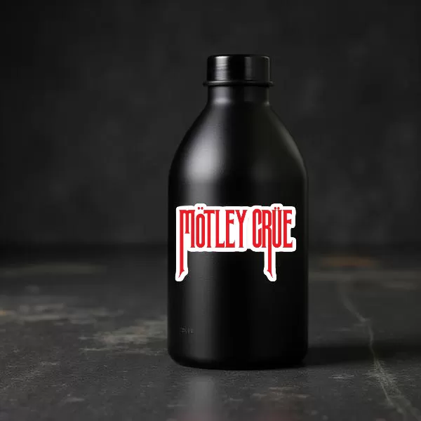 2pcs Mötley Crüe-Inspired Red Logo Sticker – Glam Metal Rock Band Vinyl Decals, 4 Inch - Image 3