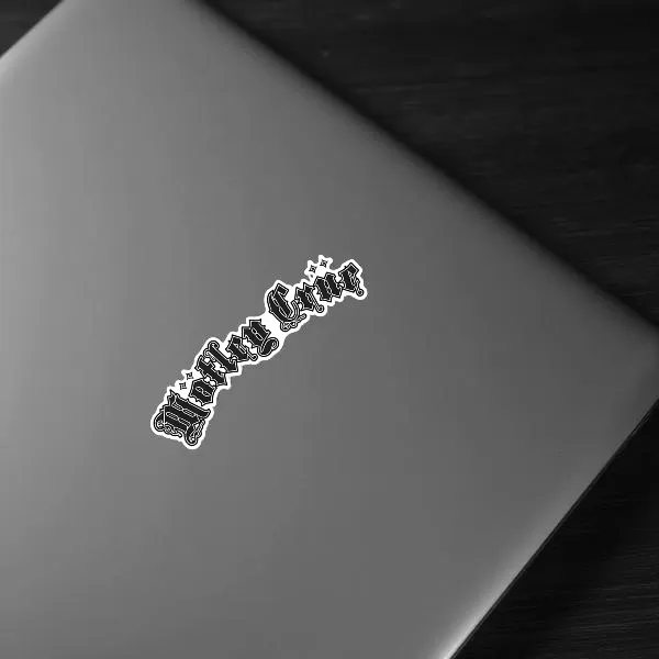 2pcs Mötley Crüe-Inspired Gothic Logo Sticker – 80s Rock Band Vinyl Decals, 4 Inch - Image 4