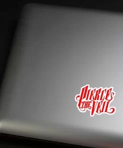 Pierce the Veil-Inspired Red Script Logo Vinyl Sticker – 4 Inch - Image 4