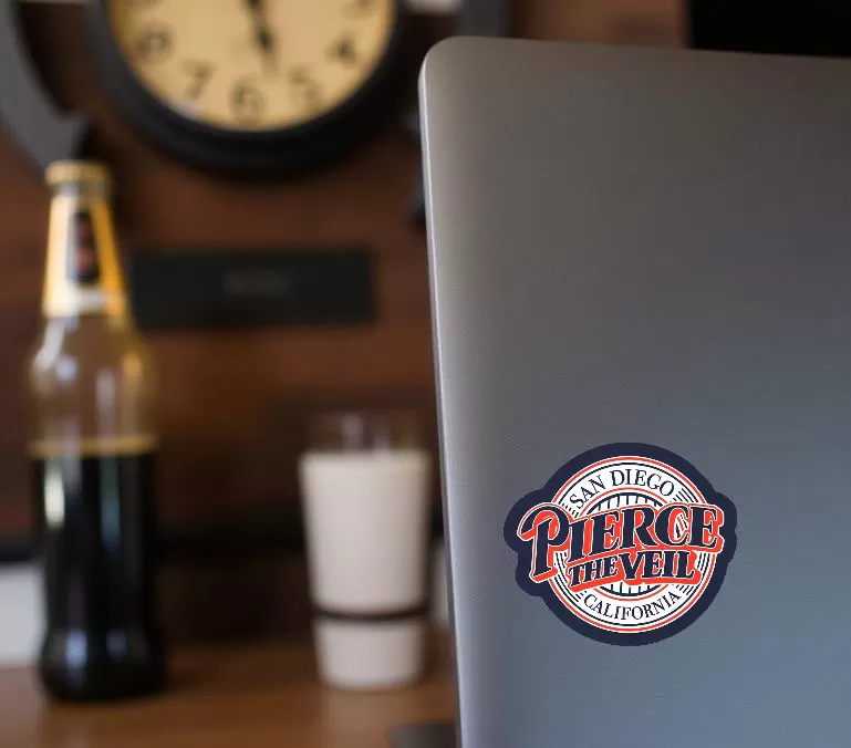 Pierce the Veil-Inspired San Diego California Logo Vinyl Sticker – 4 Inch - Image 4