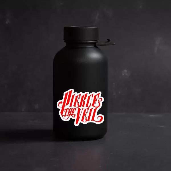 Pierce the Veil-Inspired Red Script Logo Vinyl Sticker – 4 Inch - Image 3