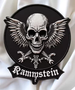 Limited Edition Winged Skull Rammstein-Inspired Embroidered Patch