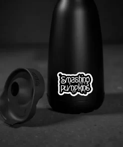 2pcs “Smashing Pumpkins” Inspired Logo Sticker – Retro Gothic Band Font Vinyl Decals, 4 Inch - Image 3