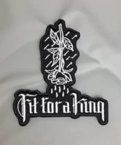 Limited Edition Fit For A King-Inspired Patch – Dripping Rose & Gothic Lettering (13cm x 12.2cm)