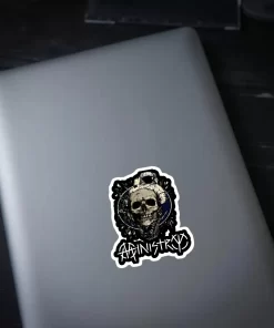 Ministry Stickers (2pcs Set) – Skull Astronaut Space Art – 4 Inch Waterproof Vinyl - Image 3