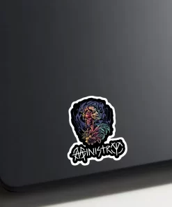 Ministry Stickers (2pcs Set) – Dark Skull & Demon Art – 4 Inch Waterproof Vinyl - Image 3
