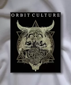 Limited Edition Orbit Culture-Inspired Patch – Horned Skull & Geometric Gears Design (13cm x 10.7cm)