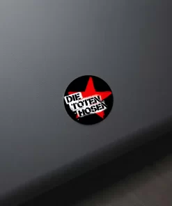 Die Toten Hosen Stickers (2pcs) – Red Star Stencil Logo Design - Image 4