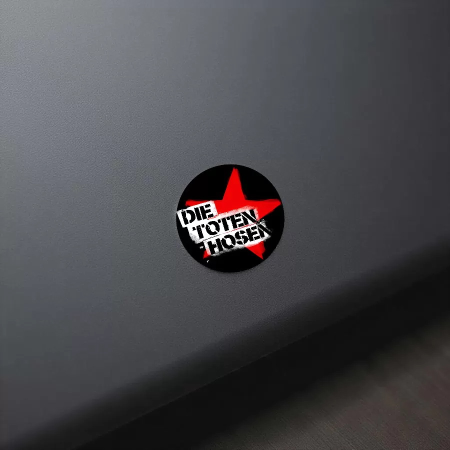 Die Toten Hosen Stickers (2pcs) – Red Star Stencil Logo Design - Image 4