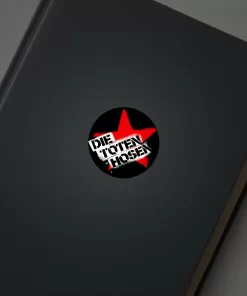 Die Toten Hosen Stickers (2pcs) – Red Star Stencil Logo Design - Image 3