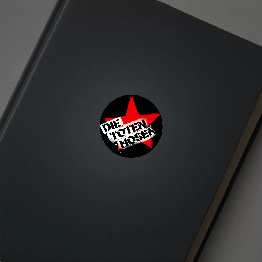 Die Toten Hosen Stickers (2pcs) – Red Star Stencil Logo Design - Image 3