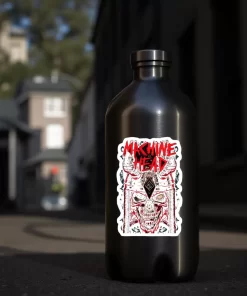 Machine Head Stickers (2pcs Set) – Red Samurai Skull Logo – 4 Inch Waterproof Vinyl - Image 4