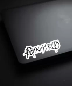 Ministry Stickers (2pcs Set) – Classic Logo Punk/Industrial Rock Design – 4 Inch Waterproof Vinyl - Image 3