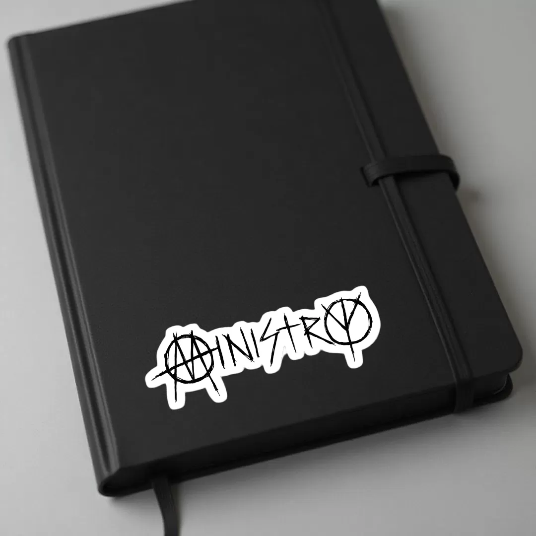 Ministry Stickers (2pcs Set) – Classic Logo Punk/Industrial Rock Design – 4 Inch Waterproof Vinyl - Image 4