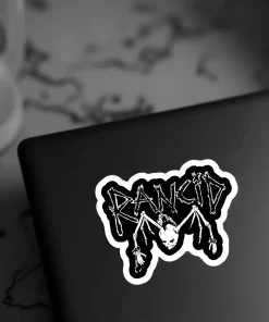 Rancid Stickers (2pcs Set) – Skeleton Punk Logo Design – 4 Inch Waterproof Vinyl - Image 3