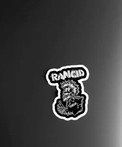 Rancid Stickers (2pcs Set) – Punk Rock Skeleton Mohawk Design – 4 Inch Waterproof Vinyl - Image 3