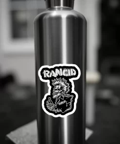 Rancid Stickers (2pcs Set) – Punk Rock Skeleton Mohawk Design – 4 Inch Waterproof Vinyl - Image 4