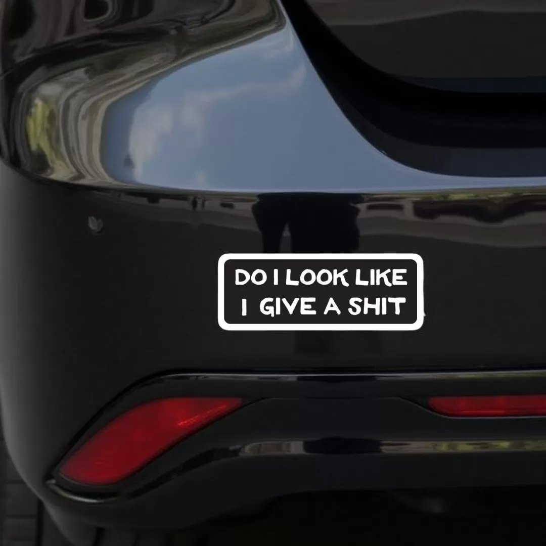 Funny Attitude Sticker – “Do I Look Like I Give a Sh*t” Car Decal – 5.9 Inch Waterproof Vinyl 2pcs. - Image 4