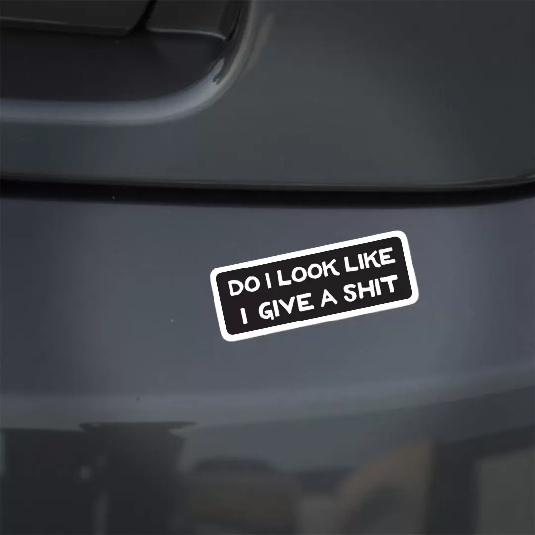 Funny Attitude Sticker – “Do I Look Like I Give a Sh*t” Car Decal – 5.9 Inch Waterproof Vinyl 2pcs. - Image 3