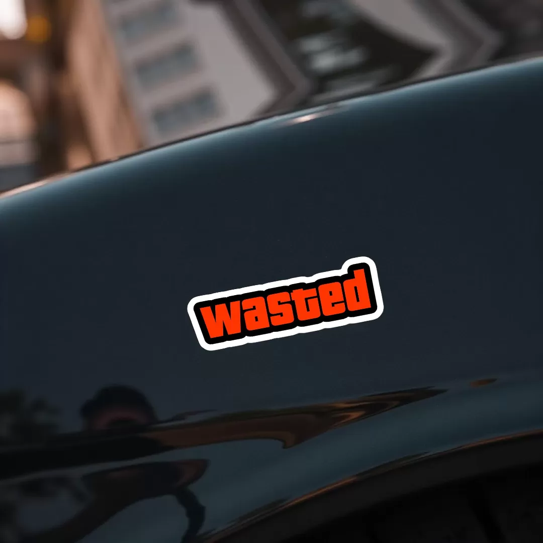 Wasted Sticker β Funny Gaming Car Decal β 5.9 Inch Waterproof Vinyl 2pcs. - Image 4