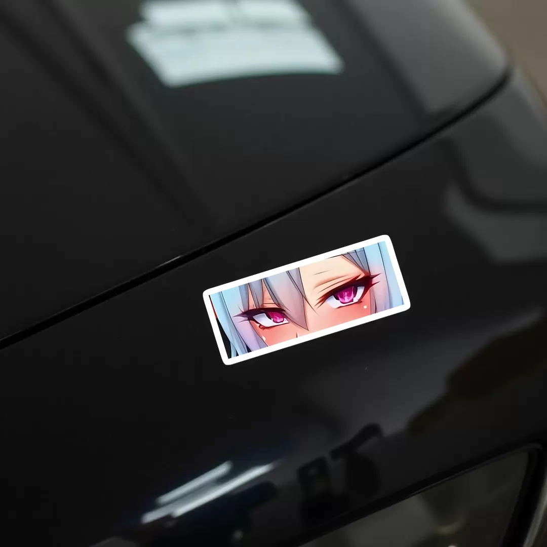 Sultry Anime Eyes Car Sticker – 5.9 Inch Waterproof Vinyl Decal 2pcs. - Image 4